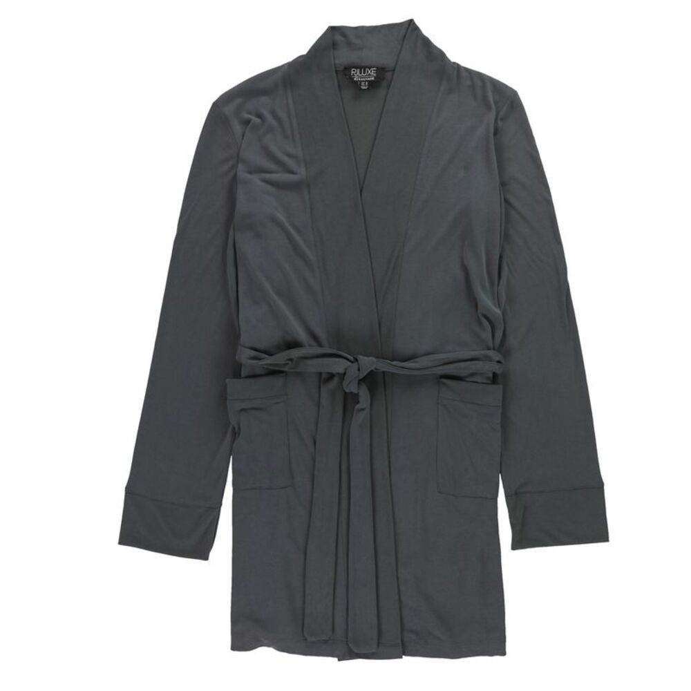 P.J. Salvage Womens Solid Robe, Grey, S, DM
